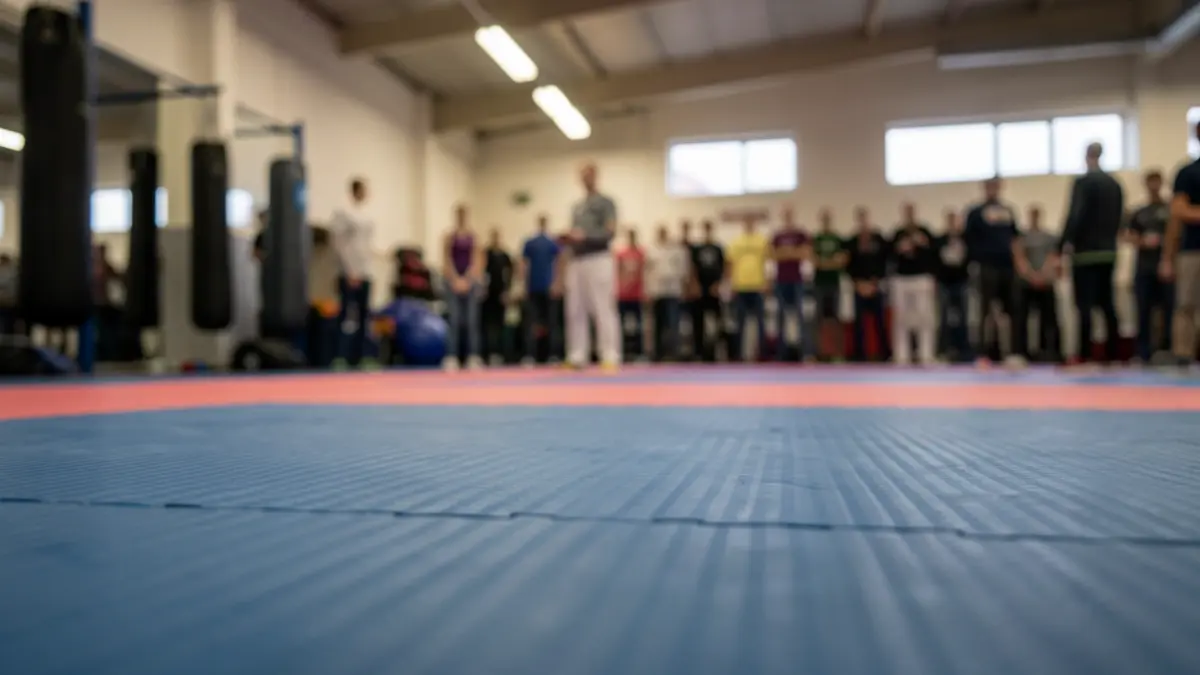 Imagen genérica de un tatami en una instalación deportiva.