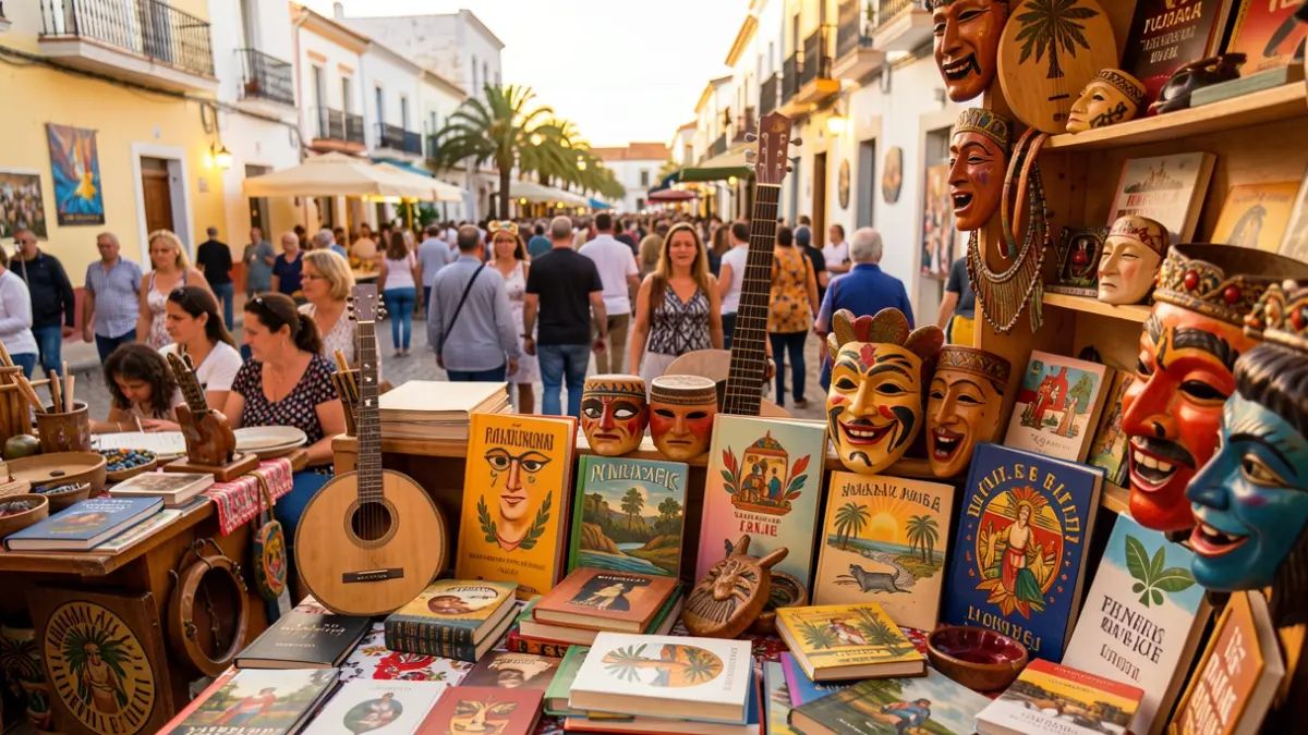 Imagen genérica de un evento cultural diverso en Telde, Gran Canaria, con elementos simbólicos.