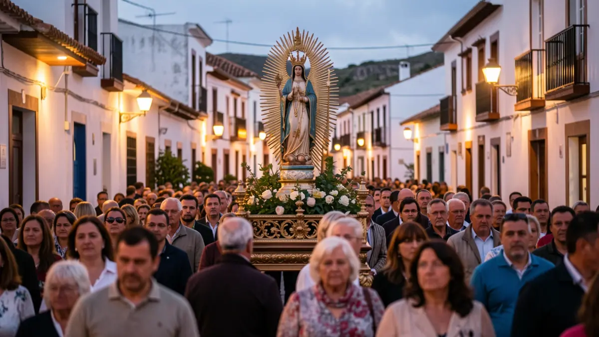 Procession of the Virgen del Carmen in Villa de Mazo.