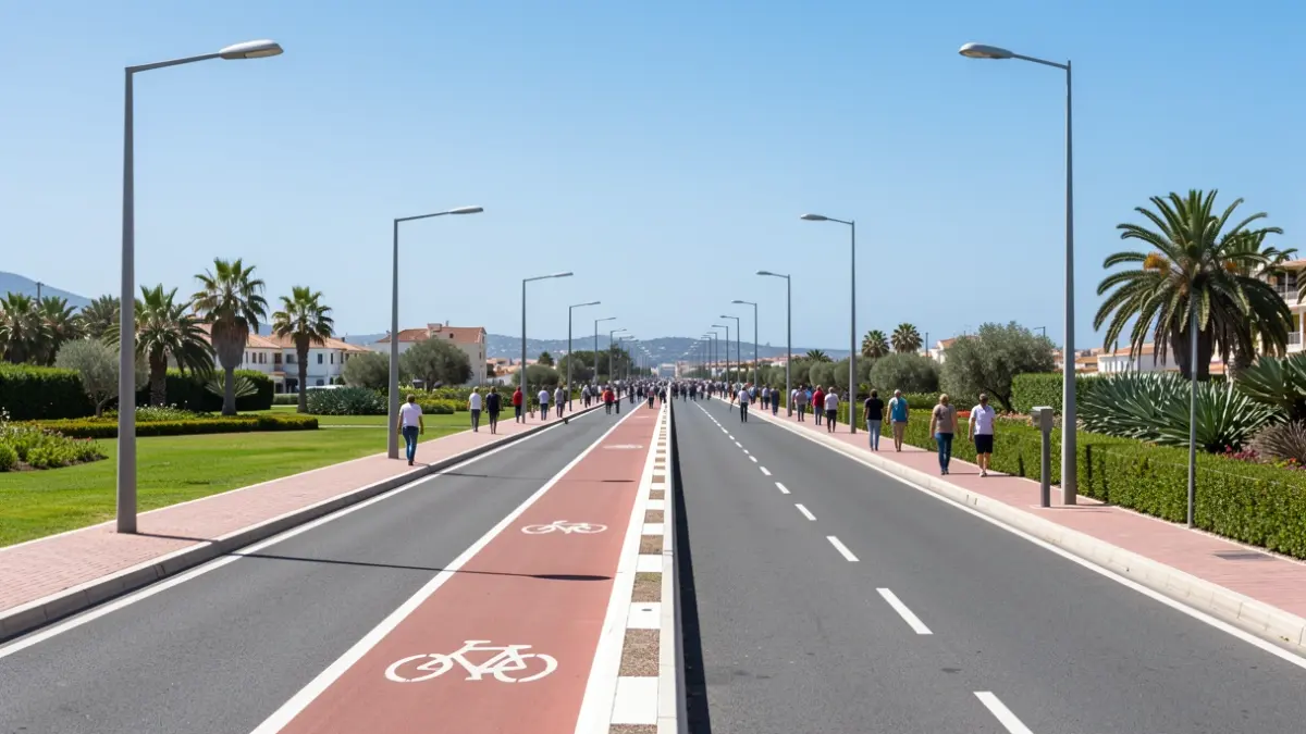 Image of Avenida de Femés in Playa Blanca, Yaiza, after improvement works.