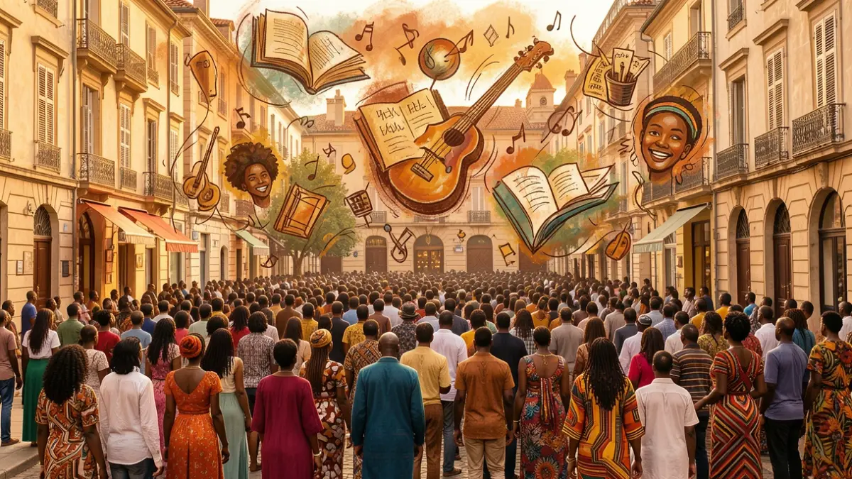 Generic image: including abstract representations of music, literature, and film.