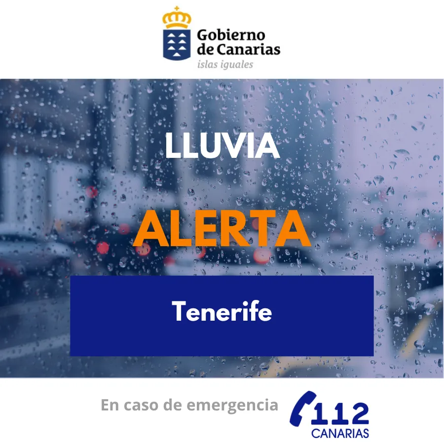 Alerta por lluvias en Tenerife a partir de mañana