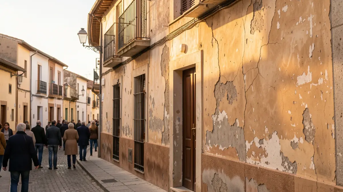 Generic image of a home facade showing signs of disrepair needing renovation.