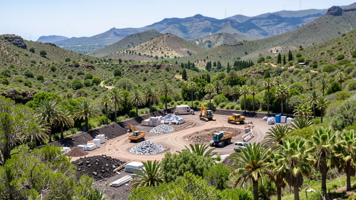 Image of the rehabilitation works at El Calero Recreational Area in Vega de San Mateo.