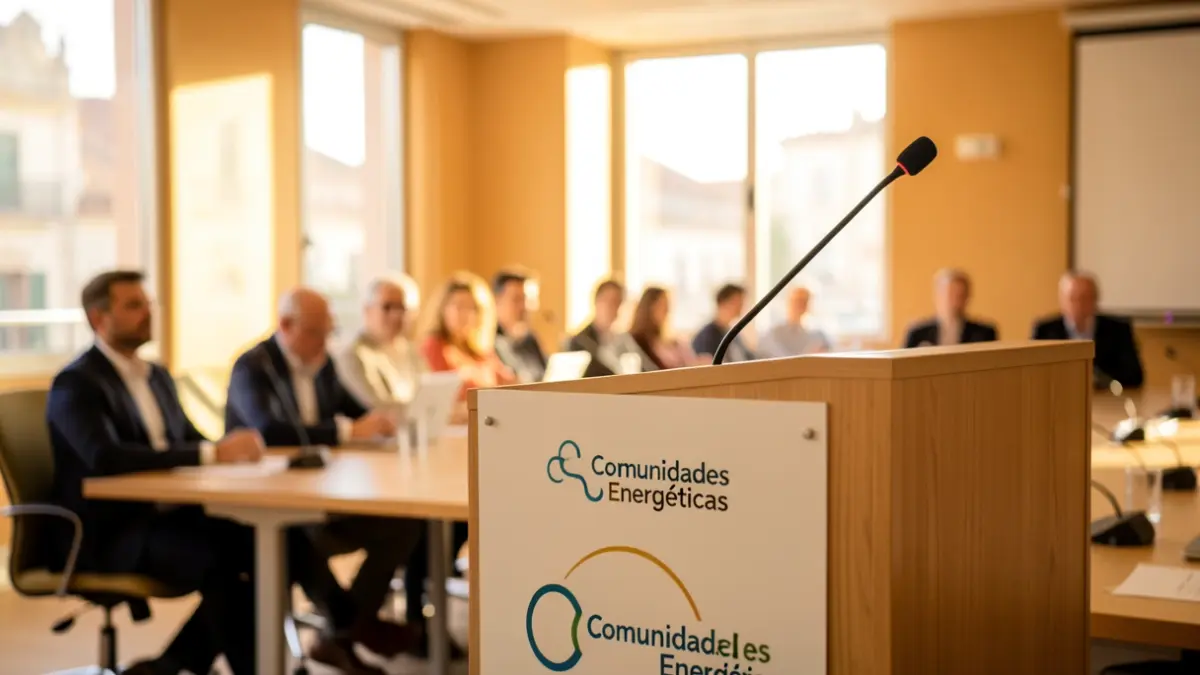 Conference room in Seville during the National Summit of Energy Communities.