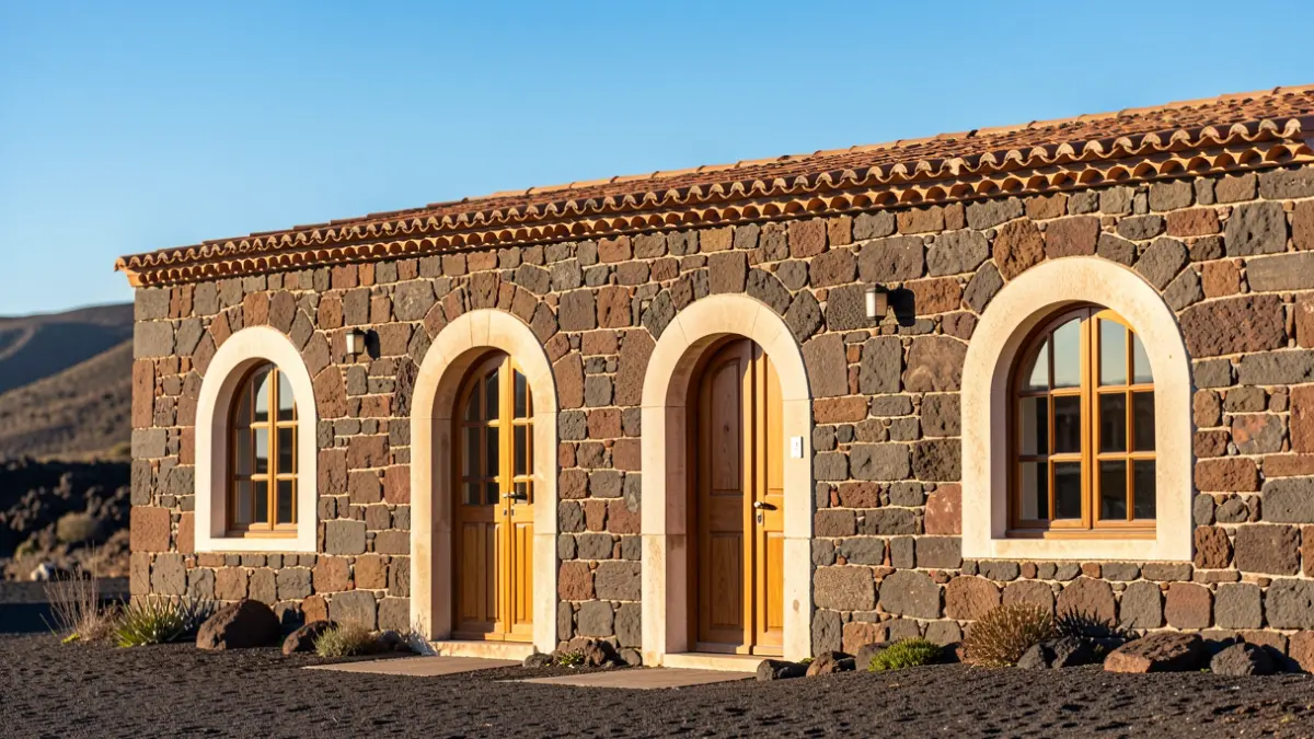 Generic image of a traditional stone building with Canary Islands architecture.