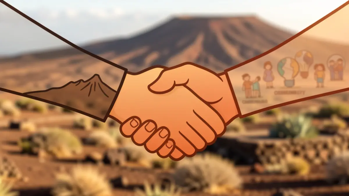 Imagen simbólica de la colaboración entre el Cabildo de Fuerteventura y el Observatorio de Contratación Pública Responsable para impulsar la contratación social.