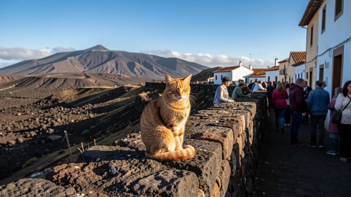 Generic image of a stray cat in a rural setting.