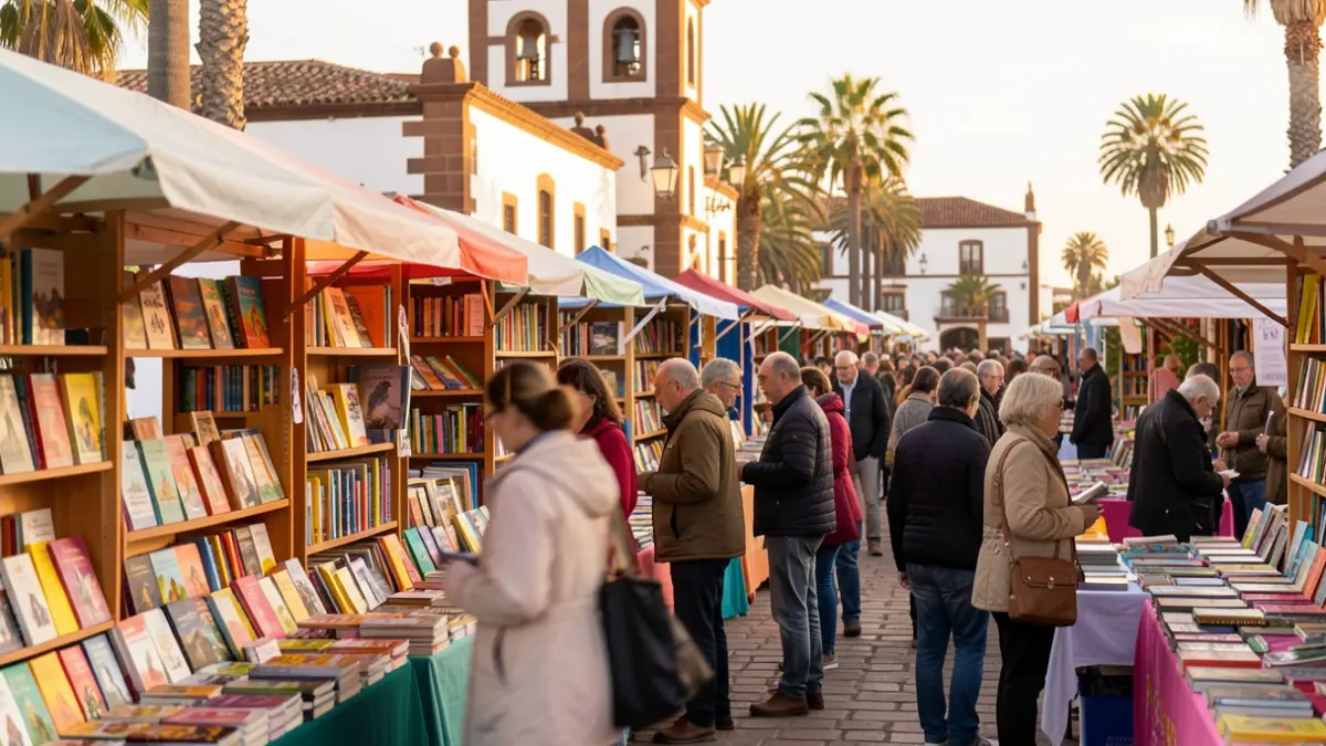 Generic image: with book stalls and people browsing.