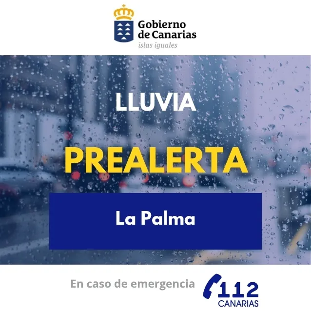 Prealerta Lluvia La Palma