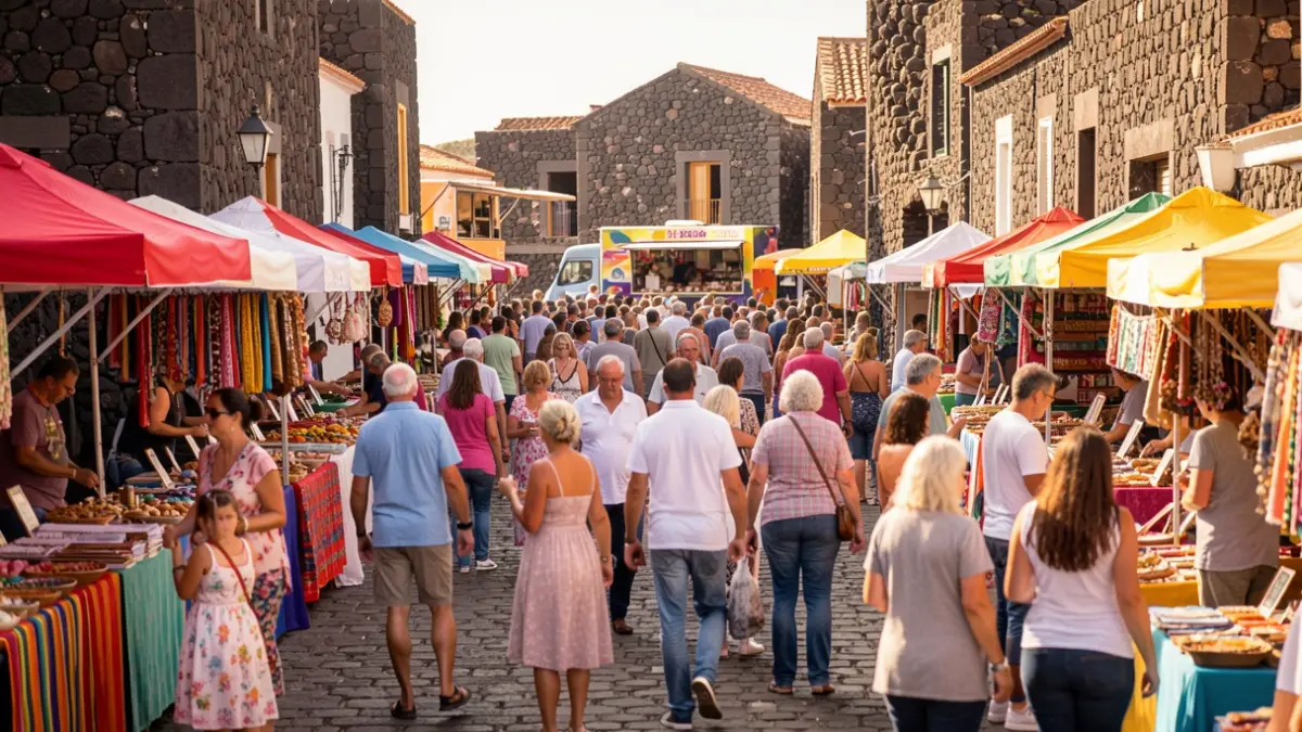Generic image: with sales stalls and attending public.