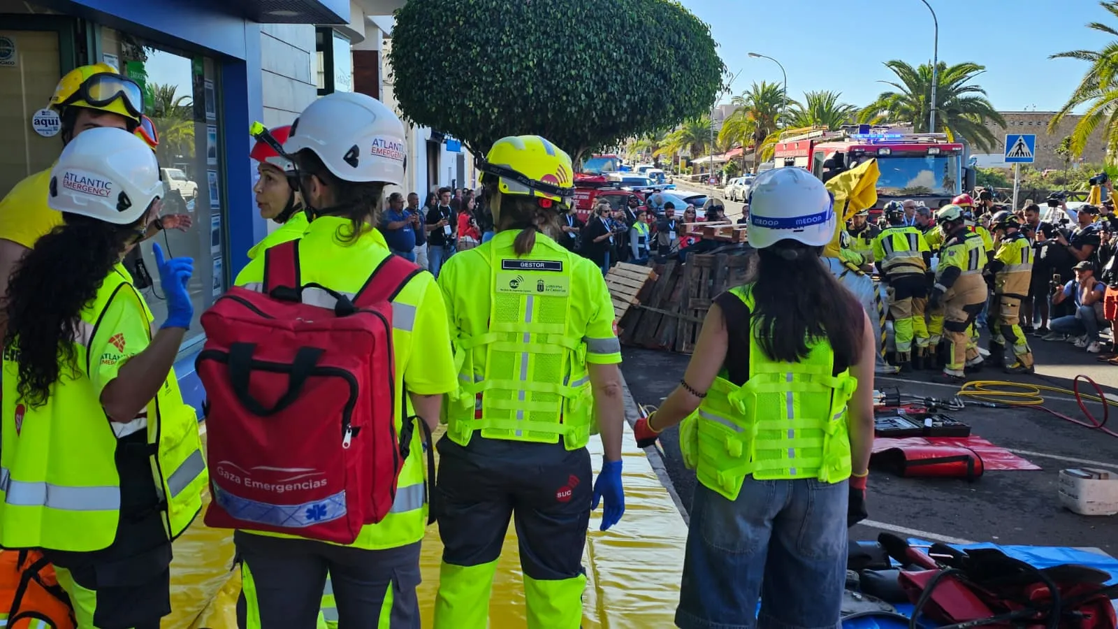 Simulacro volcánico en Guía de Isora: el SUC coordina un gran dispositivo sanitario