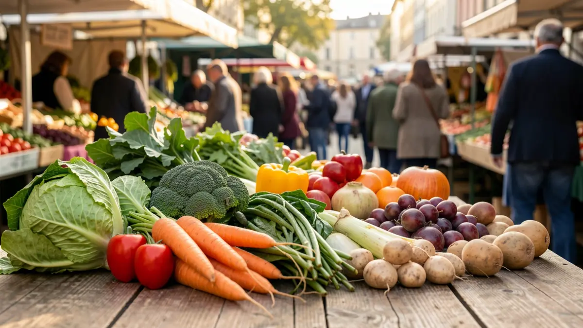 Generic image of fresh local produce at a market.