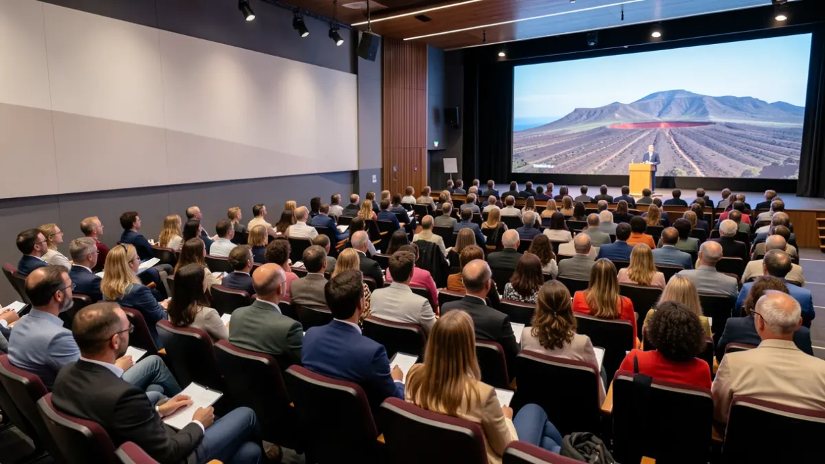 Generic image of a socio-health congress in Tenerife with professionals and citizens.