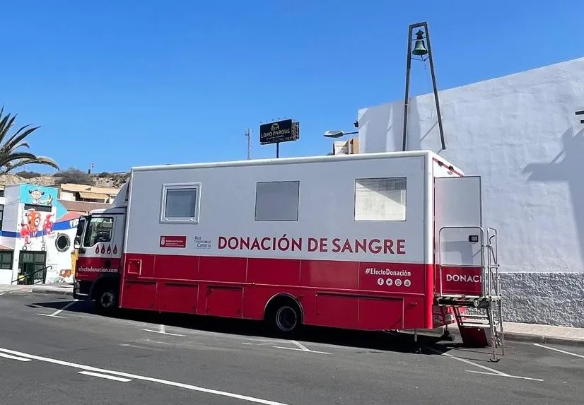 Unidad móvil de donación de sangre en Arico hoy