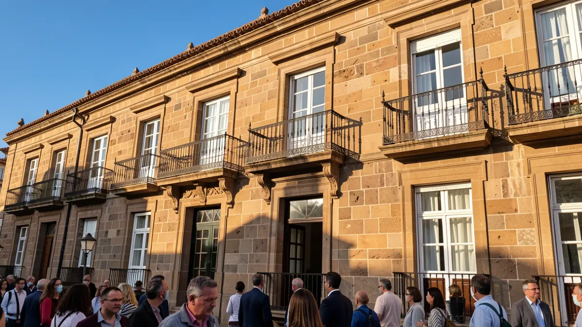 Generic image of an institutional building facade with traditional Canarian architecture.