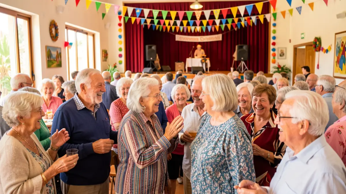 Generic image of a gathering of elderly people in the Canary Islands.